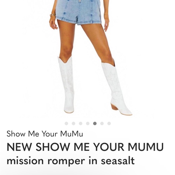 Show Me Your Mumu Mission denim zip up romper - Picture 7 of 9